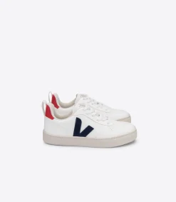 V-10 LACES CWL WHITE COBALT PEKIN<VEJA Clearance