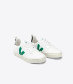 V-10 LACES CWL WHITE EMERAUDE BLACK<VEJA Cheap