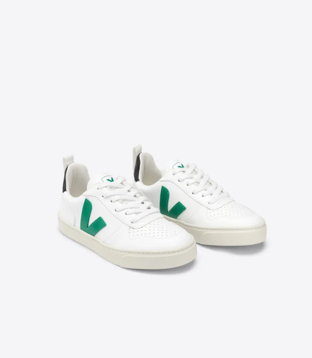 V-10 LACES CWL WHITE EMERAUDE BLACK<VEJA Cheap