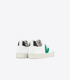 V-10 LACES CWL WHITE EMERAUDE BLACK<VEJA Cheap