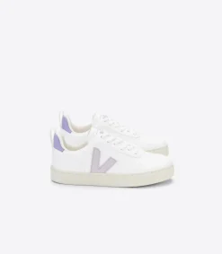 V-10 LACES CWL WHITE PARME LAVANDE<VEJA New