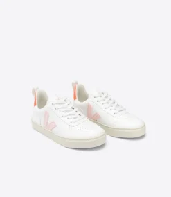 V-10 LACES CWL WHITE PETALE ORANGE FLUO<VEJA New