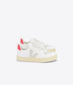 V-10 LACES CWL WHITE PIERRE ROSE FLUO<VEJA New