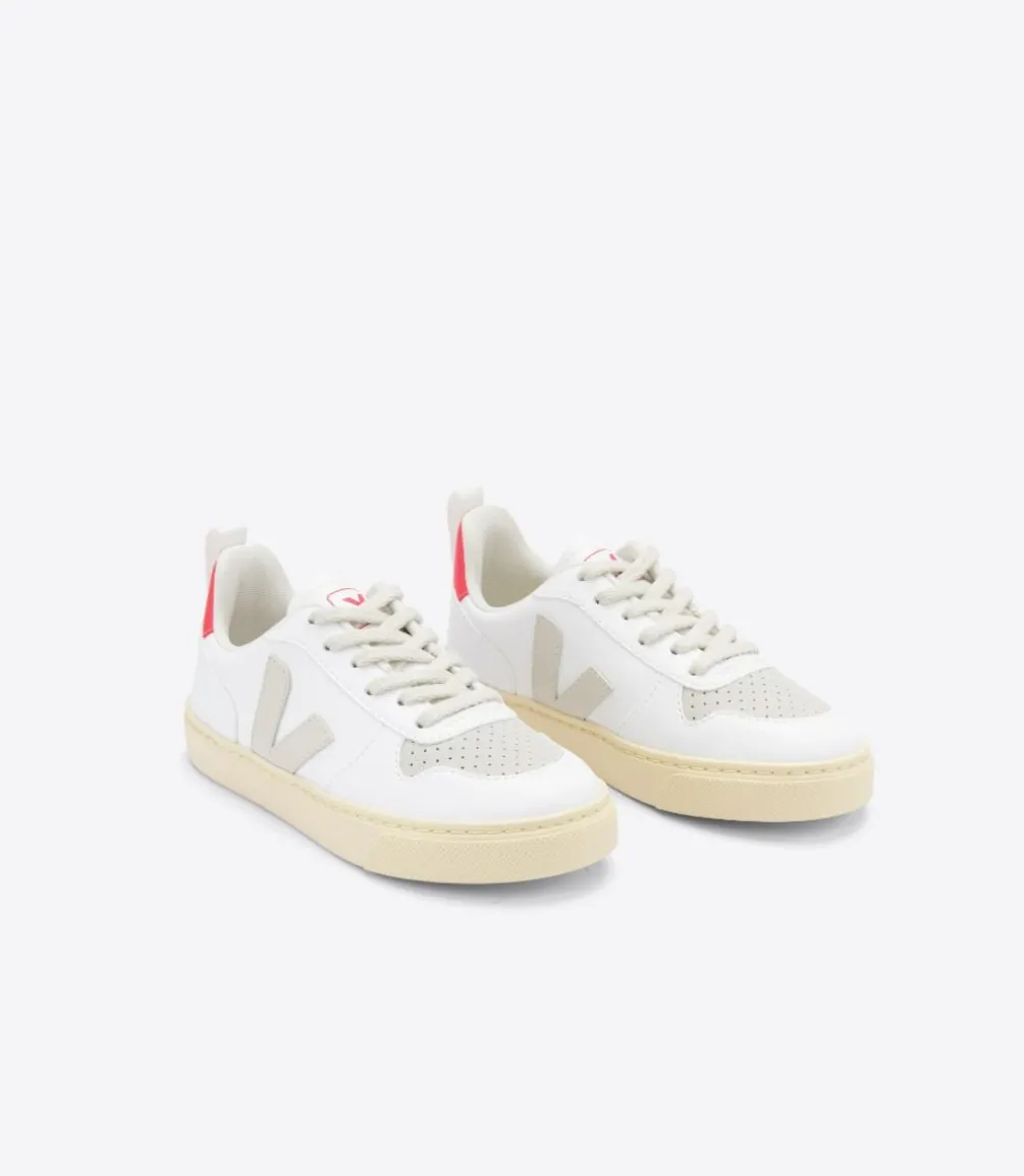 V-10 LACES CWL WHITE PIERRE ROSE FLUO<VEJA New