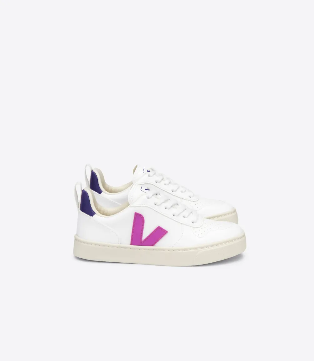 V-10 LACES CWL WHITE ULTRAVIOLET PURPLE<VEJA Clearance