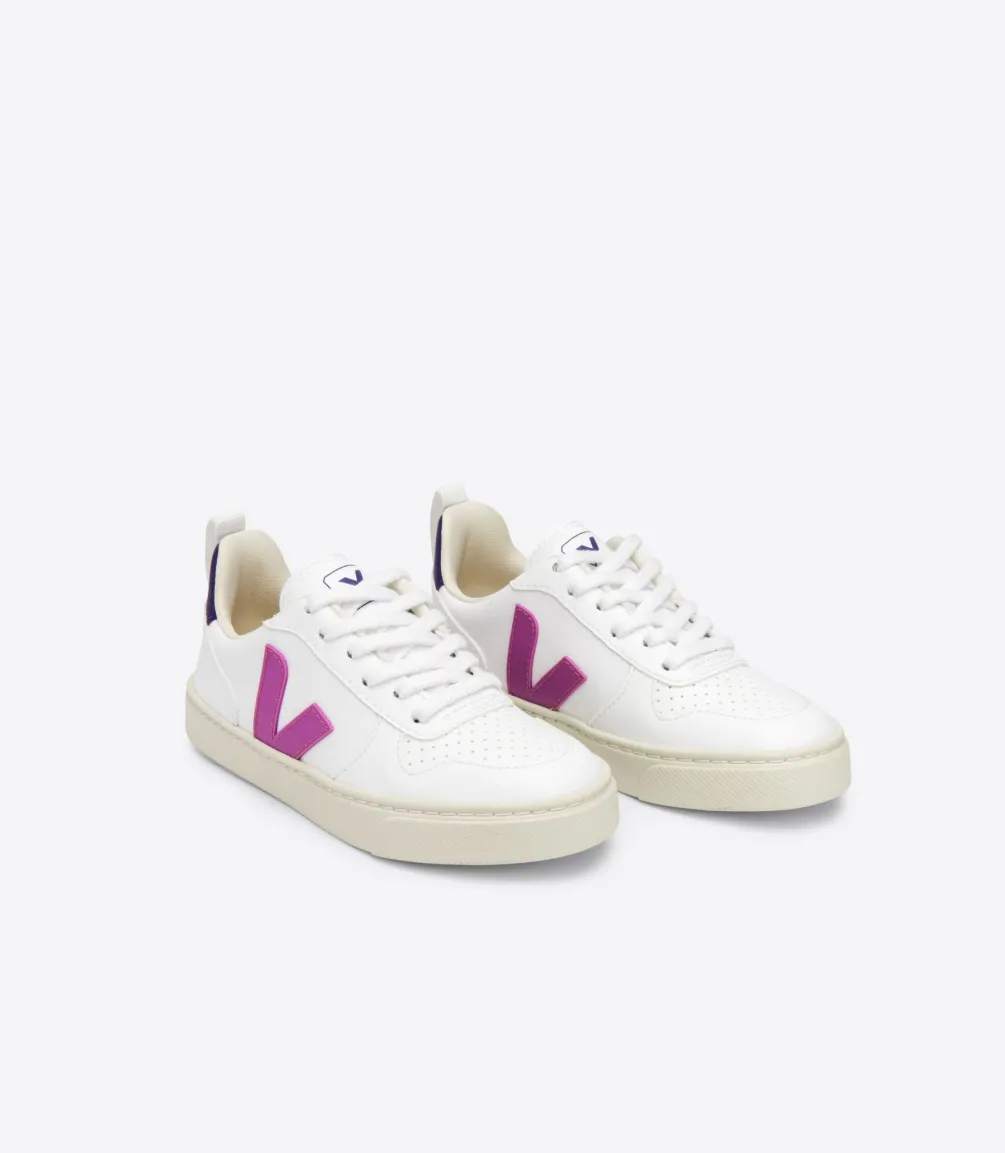 V-10 LACES CWL WHITE ULTRAVIOLET PURPLE<VEJA Clearance