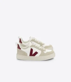 V-10 LACES LEATHER WHITE MARSALA ALMOND<VEJA Hot