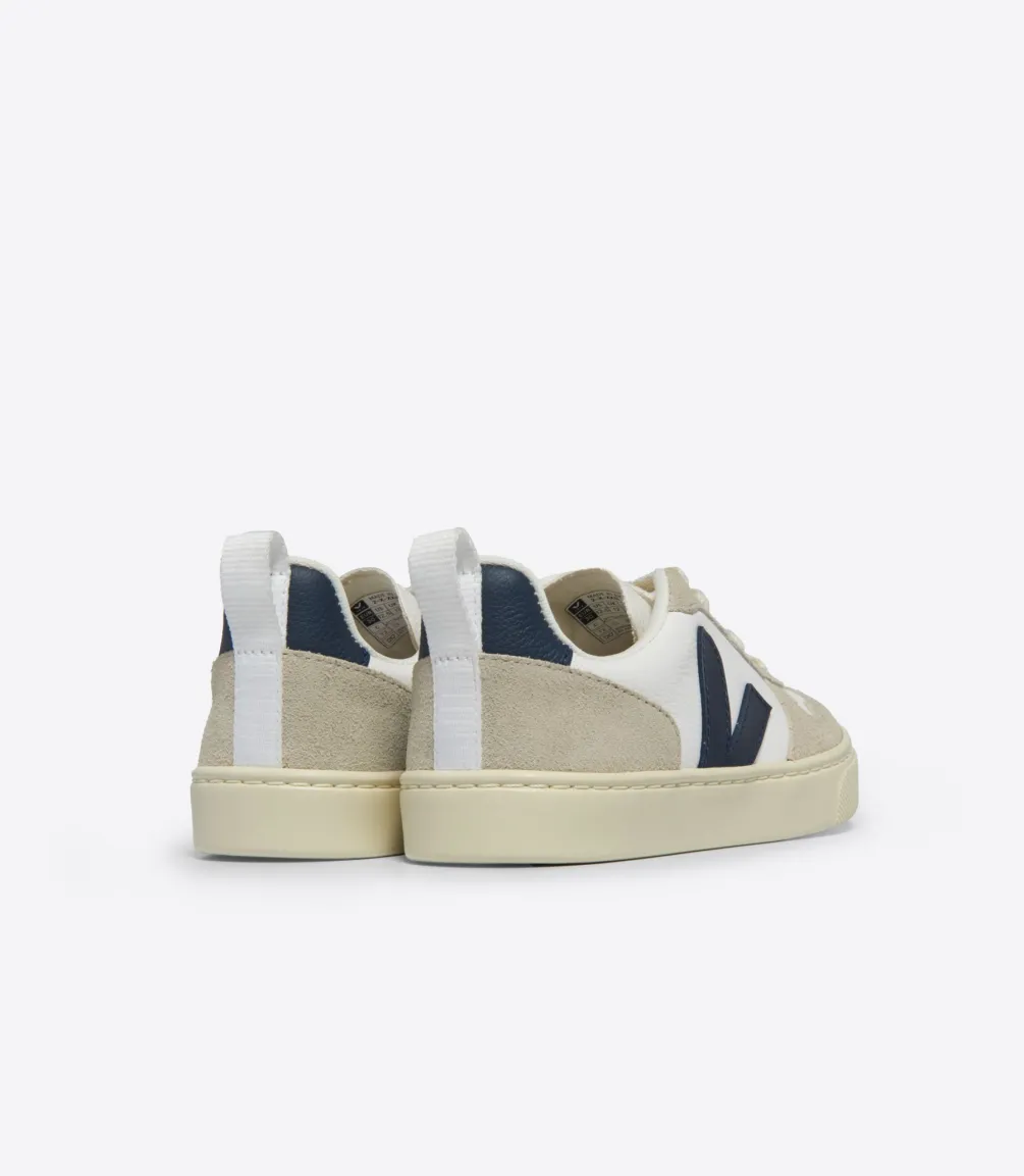 V-10 LACES LEATHER WHITE NAUTICO ALMOND<VEJA New