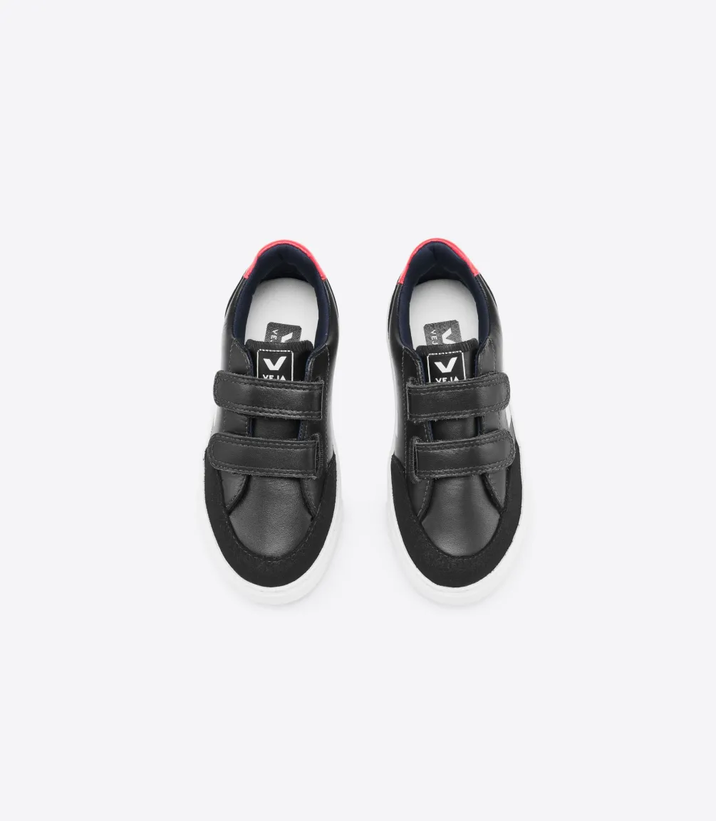 V-12 LEATHER BLACK WHITE PEKIN<VEJA Store