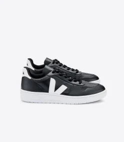 V-10 LEATHER BLACK WHITE WHITE SOLE<VEJA New