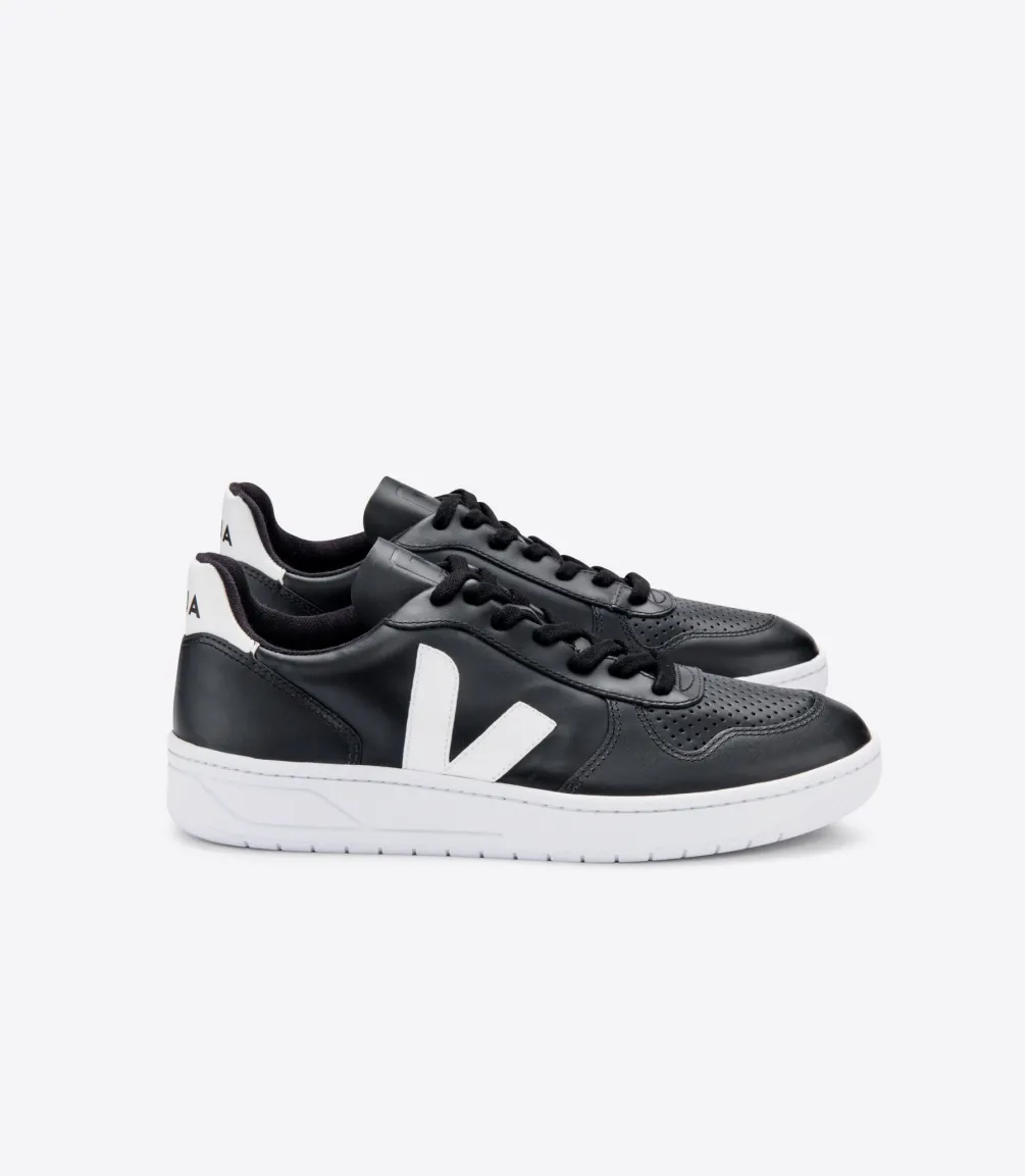 V-10 LEATHER BLACK WHITE WHITE SOLE<VEJA New