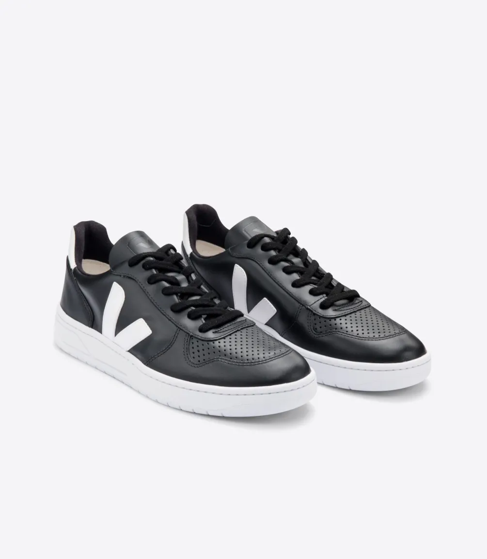 V-10 LEATHER BLACK WHITE WHITE SOLE<VEJA New