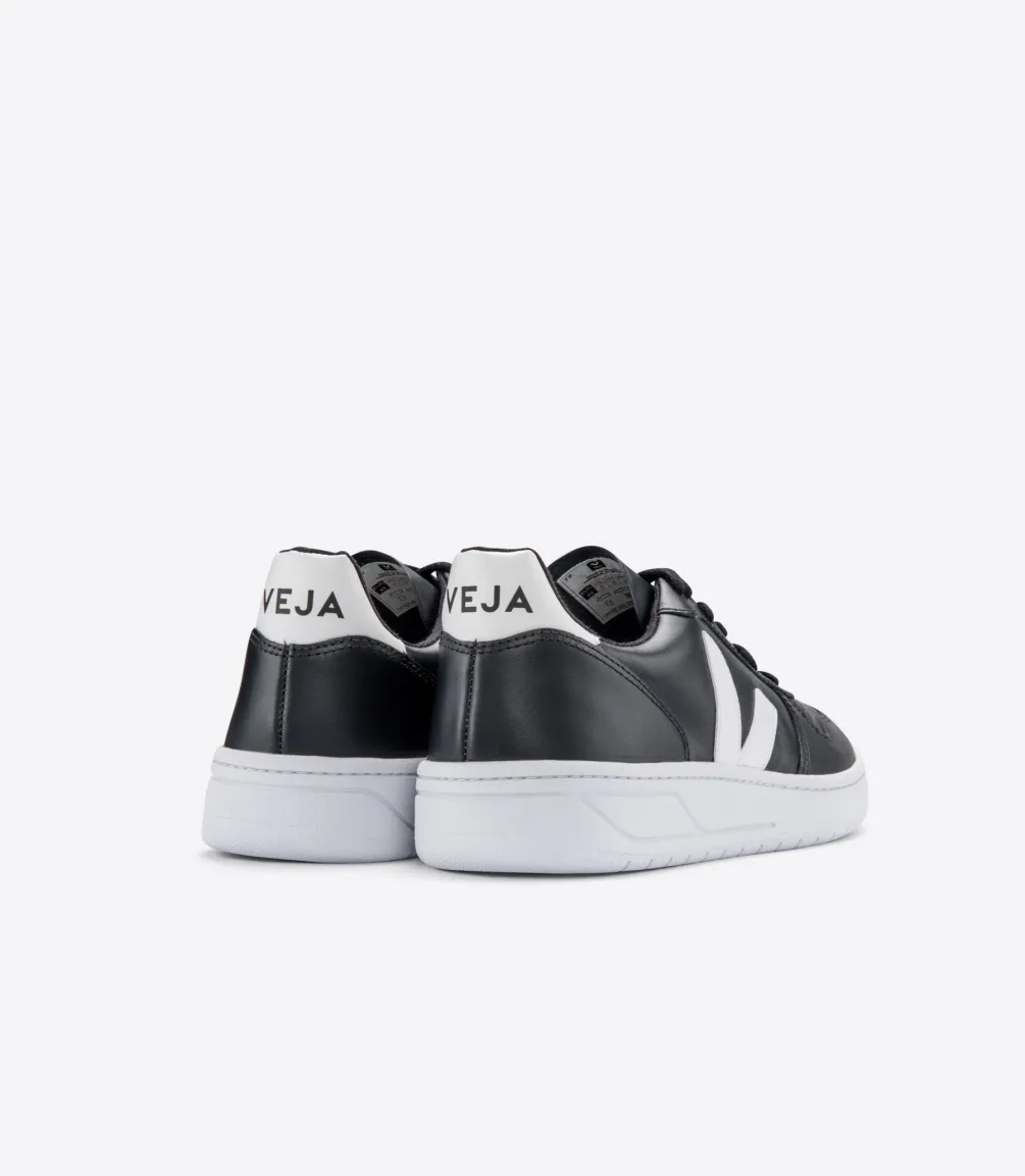 V-10 LEATHER BLACK WHITE WHITE SOLE<VEJA New