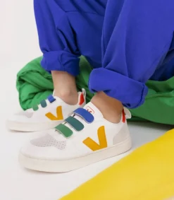 V-10 LEATHER MULTICO WHITE OURO<VEJA Best Sale