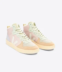 V-15 LEATHER PETALE WHITE MULTICO<VEJA Best Sale