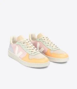 V-10 LEATHER PETALE WHITE MULTICO<VEJA Best Sale