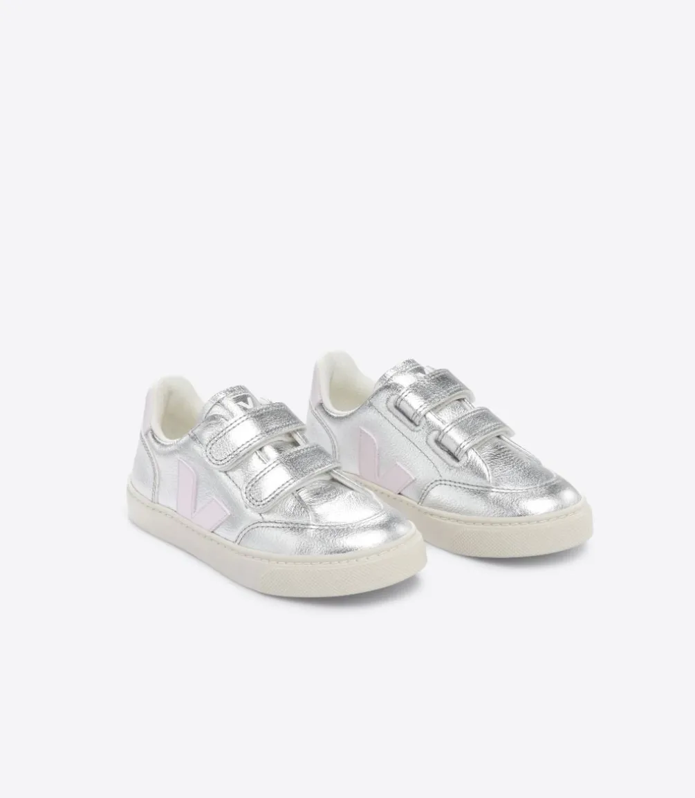 V-12 LEATHER SILVER LASSI<VEJA Fashion