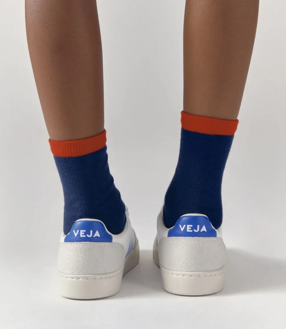 V-12 LEATHER WHITE AQUA PAROS<VEJA Outlet