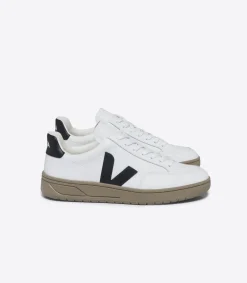 V-12 LEATHER WHITE BLACK DUNE<VEJA Discount