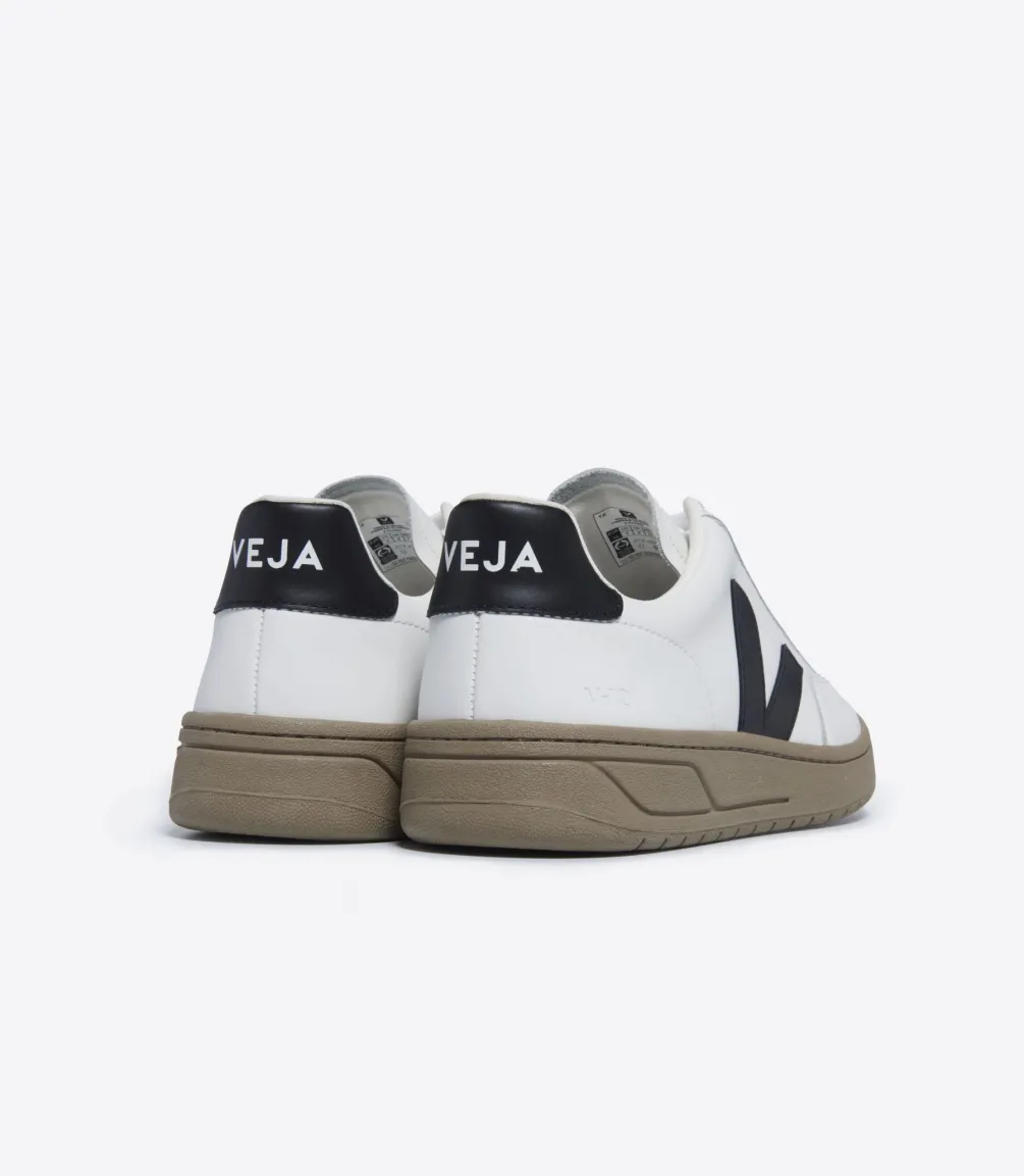 V-12 LEATHER WHITE BLACK DUNE<VEJA Discount