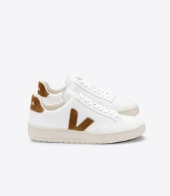 V-12 LEATHER WHITE CAMEL<VEJA Flash Sale