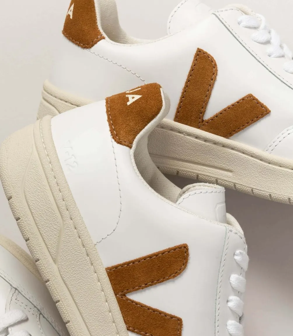 V-12 LEATHER WHITE CAMEL<VEJA Flash Sale