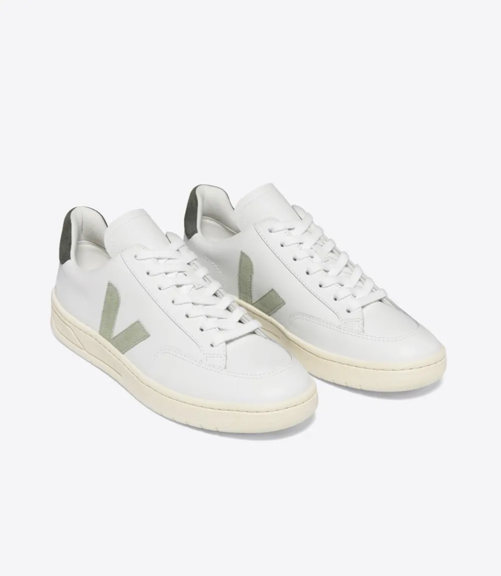 V-12 LEATHER WHITE CLAY MUD<VEJA Sale