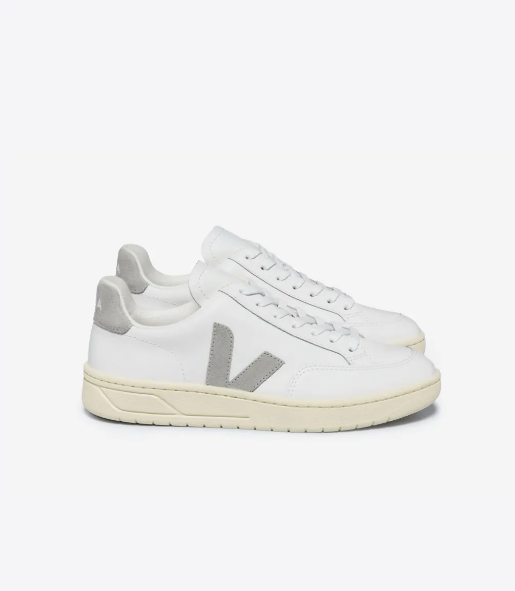 V-12 LEATHER WHITE LIGHT GREY<VEJA Outlet