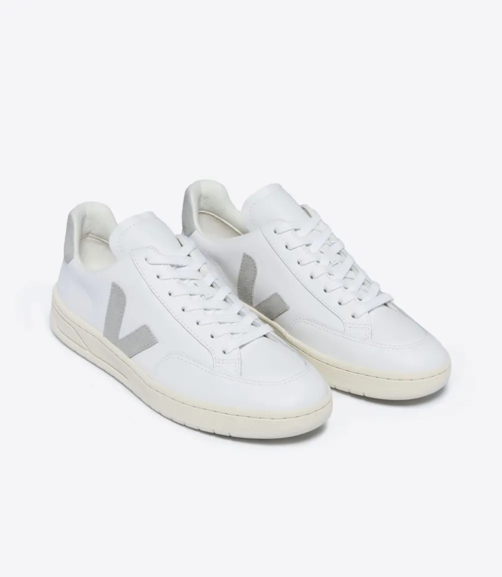 V-12 LEATHER WHITE LIGHT GREY<VEJA Outlet