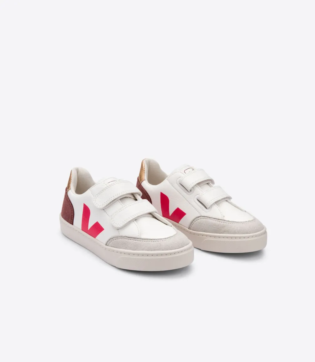 V-12 LEATHER WHITE MULTICO DRIED PETAL<VEJA Best