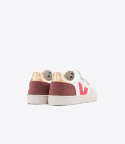 V-12 LEATHER WHITE MULTICO DRIED PETAL<VEJA Best