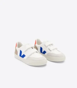 V-12 LEATHER WHITE MULTICO MIEL<VEJA Hot