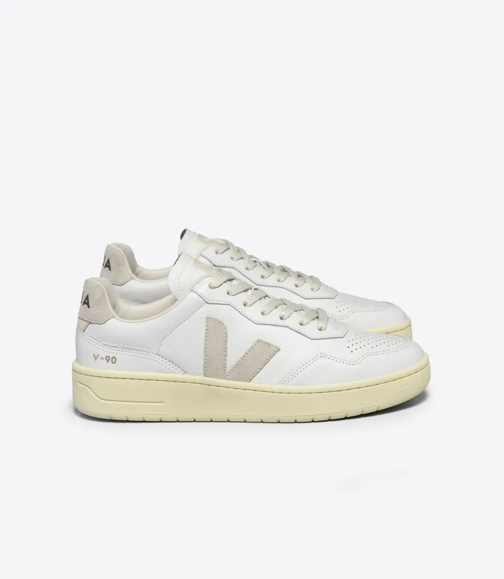 V-90 LEATHER WHITE NATURAL<VEJA Cheap