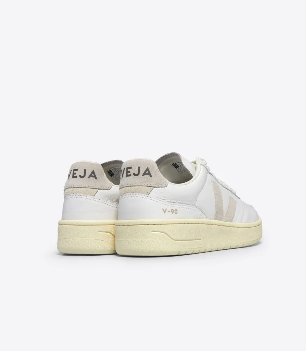 V-90 LEATHER WHITE NATURAL<VEJA Cheap
