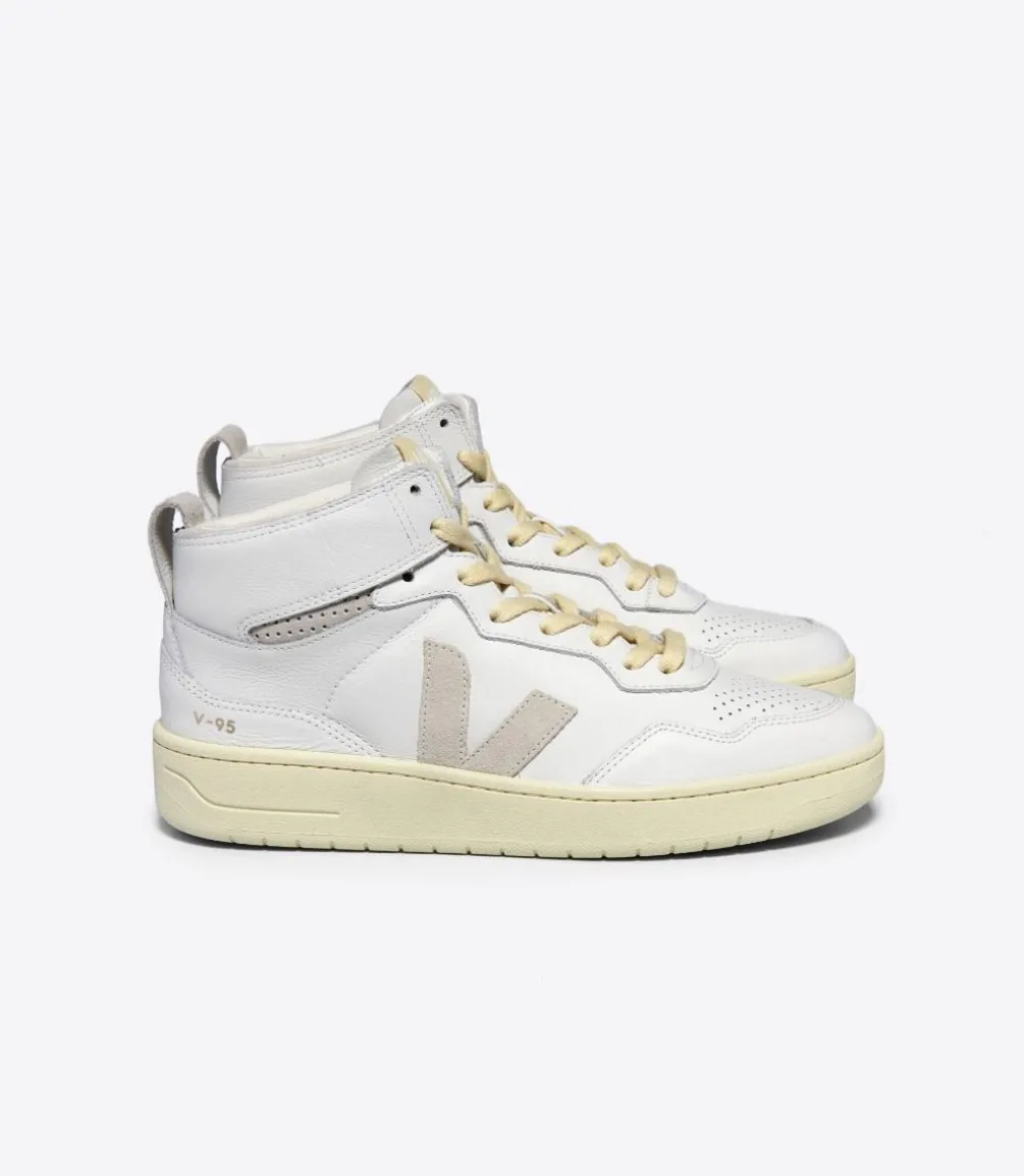 V-95 LEATHER WHITE NATURAL<VEJA Cheap