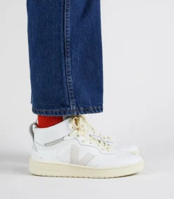 V-95 LEATHER WHITE NATURAL<VEJA Cheap