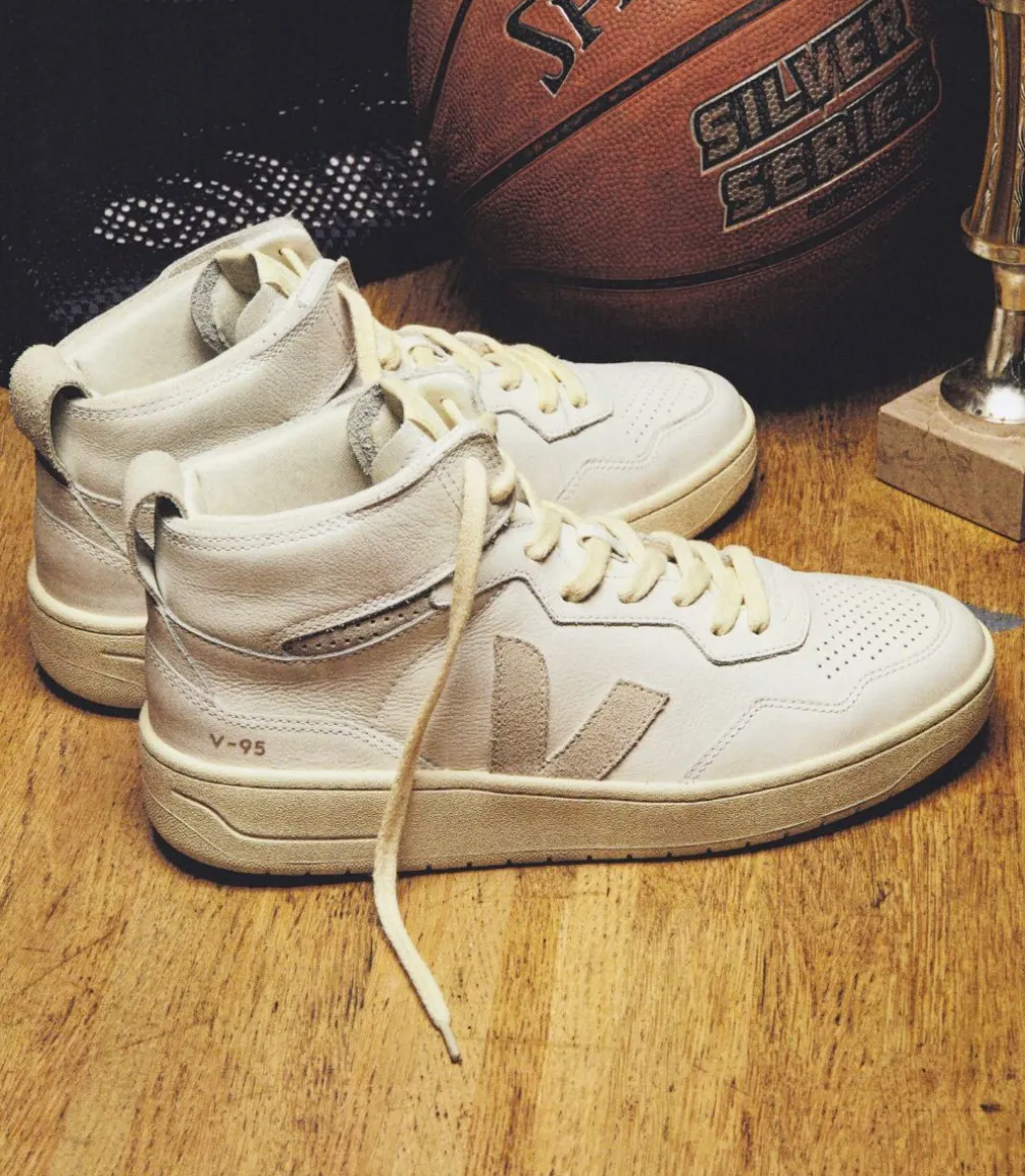 V-95 LEATHER WHITE NATURAL<VEJA Cheap