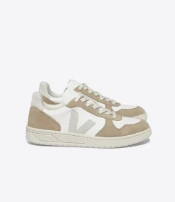 V-10 LEATHER WHITE NATURAL SAHARA<VEJA Flash Sale