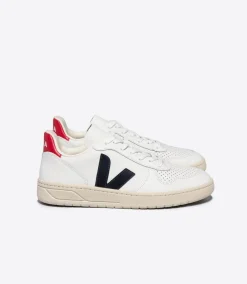 V-10 LEATHER WHITE NAUTICO PEKIN<VEJA Flash Sale