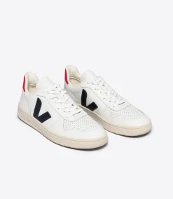 V-10 LEATHER WHITE NAUTICO PEKIN<VEJA Flash Sale