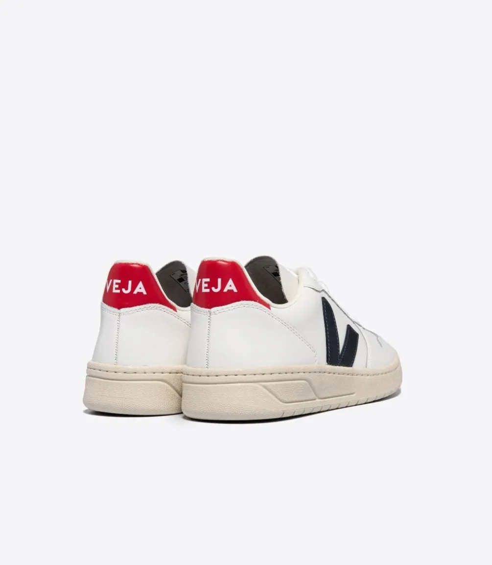 V-10 LEATHER WHITE NAUTICO PEKIN<VEJA Flash Sale