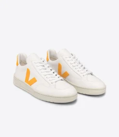 V-12 LEATHER WHITE OURO<VEJA Flash Sale