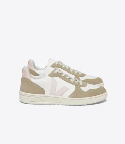 V-10 LEATHER WHITE PETALE SAHARA<VEJA Discount