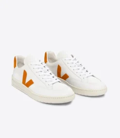 V-12 LEATHER WHITE PUMPKIN<VEJA Flash Sale