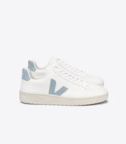 V-12 LEATHER WHITE STEEL<VEJA Cheap