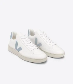 V-12 LEATHER WHITE STEEL<VEJA Cheap