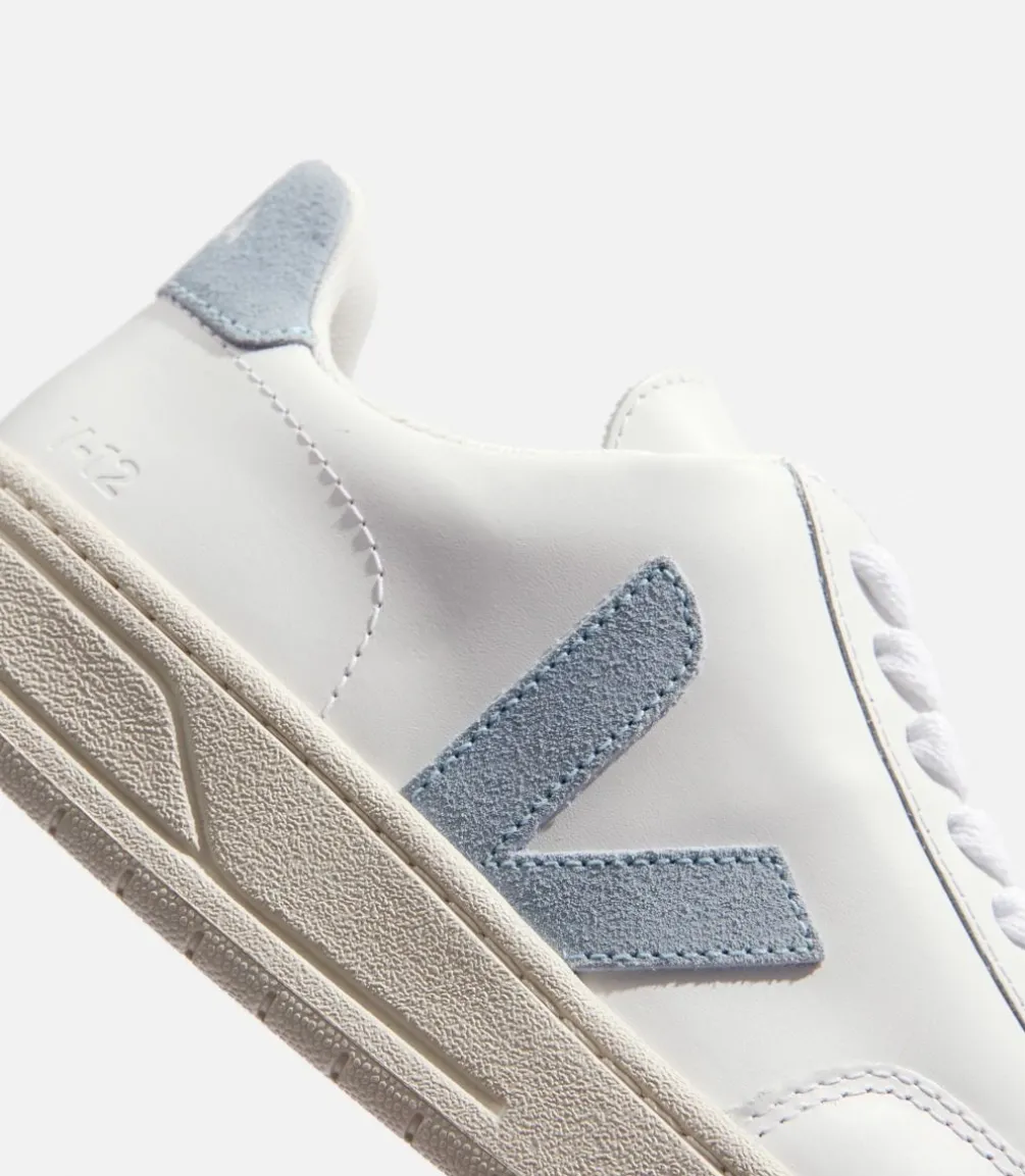 V-12 LEATHER WHITE STEEL<VEJA Cheap