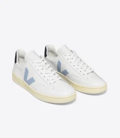 V-12 LEATHER WHITE STEEL NAUTICO<VEJA Sale
