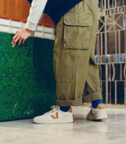 V-90 LEATHER WHITE UMBER<VEJA Discount