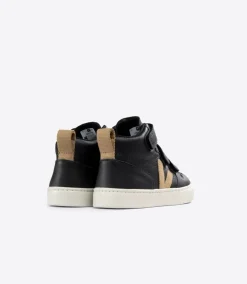 V-10 MID LEATHER BLACK DUNE<VEJA Cheap